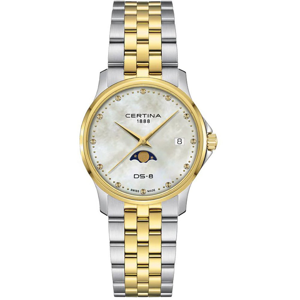 Certina Ladies DS-8 Two Tone Moonphase Lady Watch