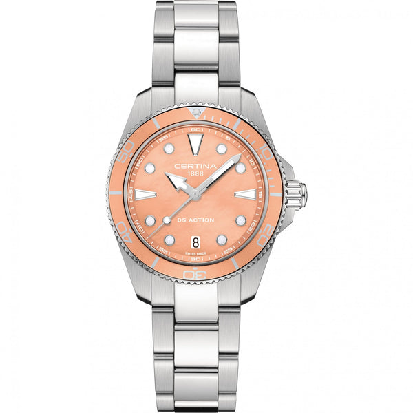 Certina Ladies DS Action Peach Mother of Pearl Quartz Watch