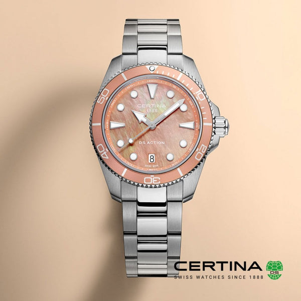 Certina Ladies DS Action Peach Mother of Pearl Quartz Watch