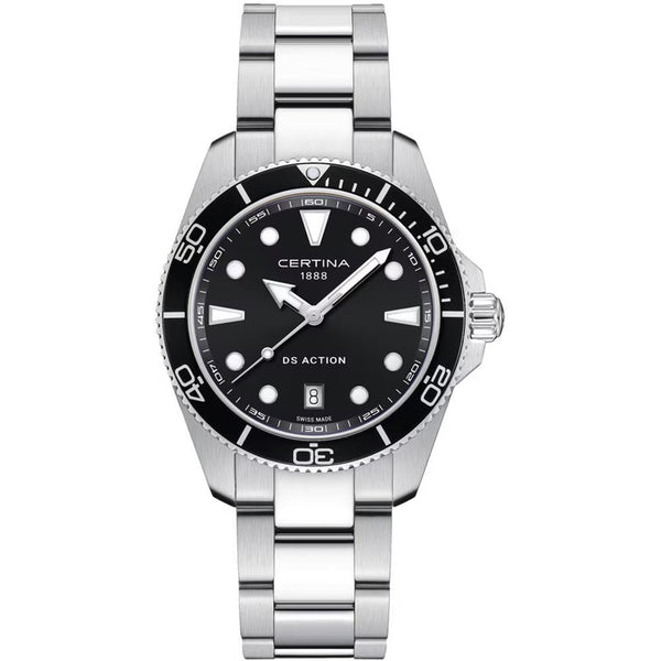 Certina Men's 40mm DS Action Black Dial Quartz Watch