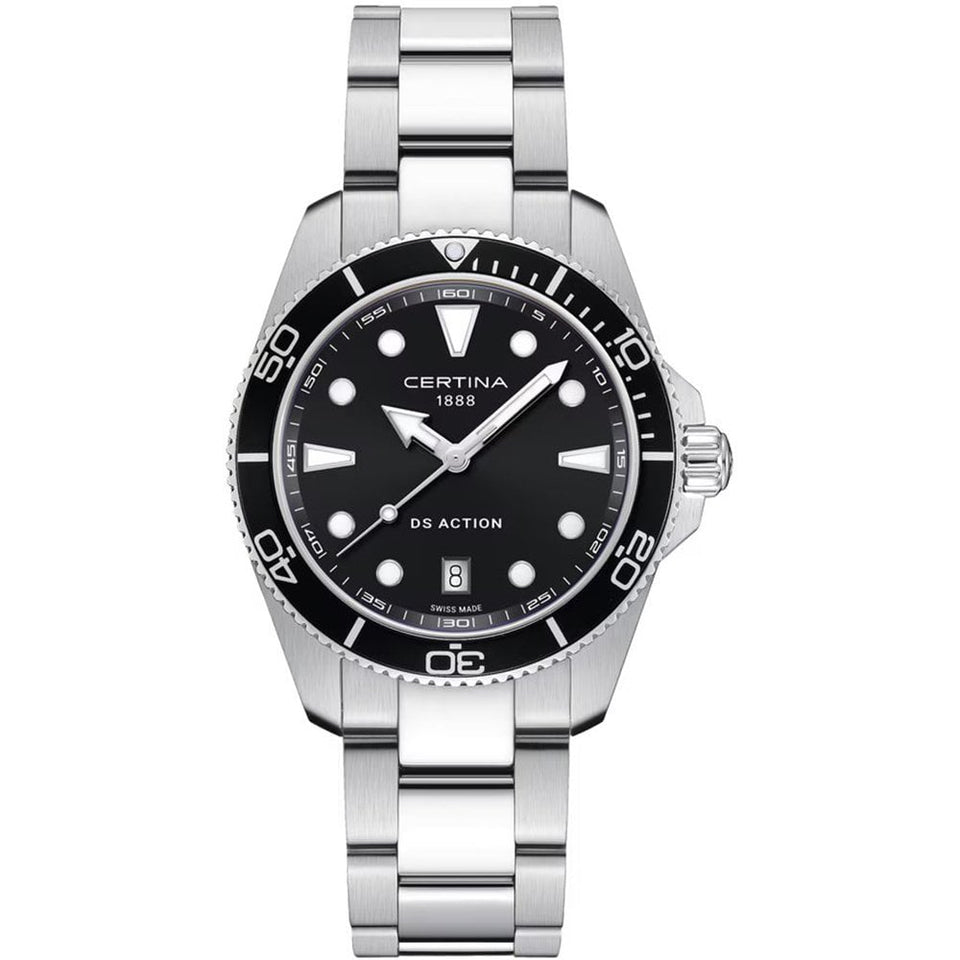 Certina Men's 40mm DS Action Black Dial Quartz Watch