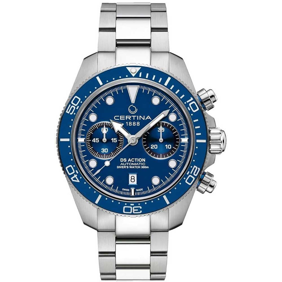 Certina Men's Blue DS Action Diver Chrono 44mm Watch