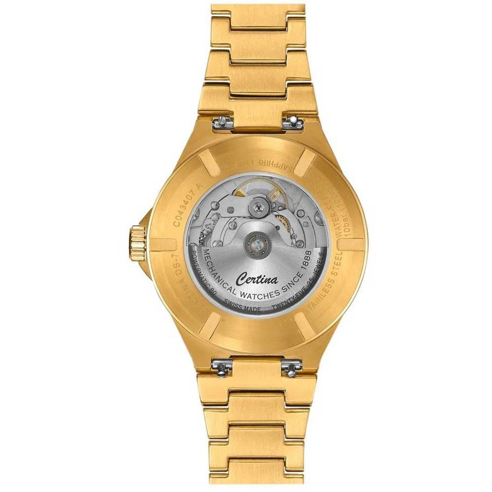 Certina Men's DS-7 Powermatic 80 Automatic PVD Gold Plated Watch