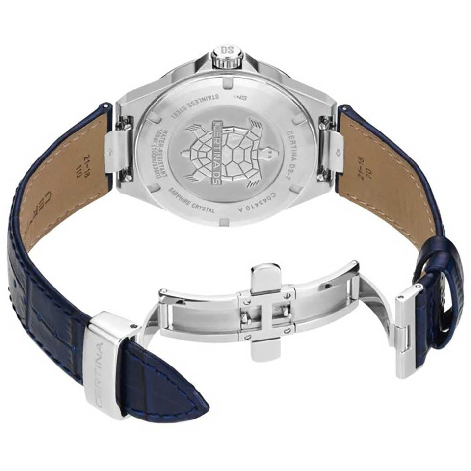 Certina Men's DS-7 Quartz Blue Leather 39mm Quartz Watch