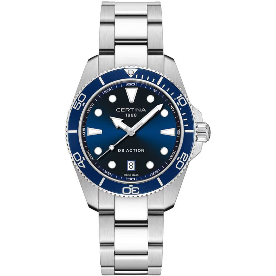 Certina Men's DS Action 40mm Blue Dial Quartz Watch