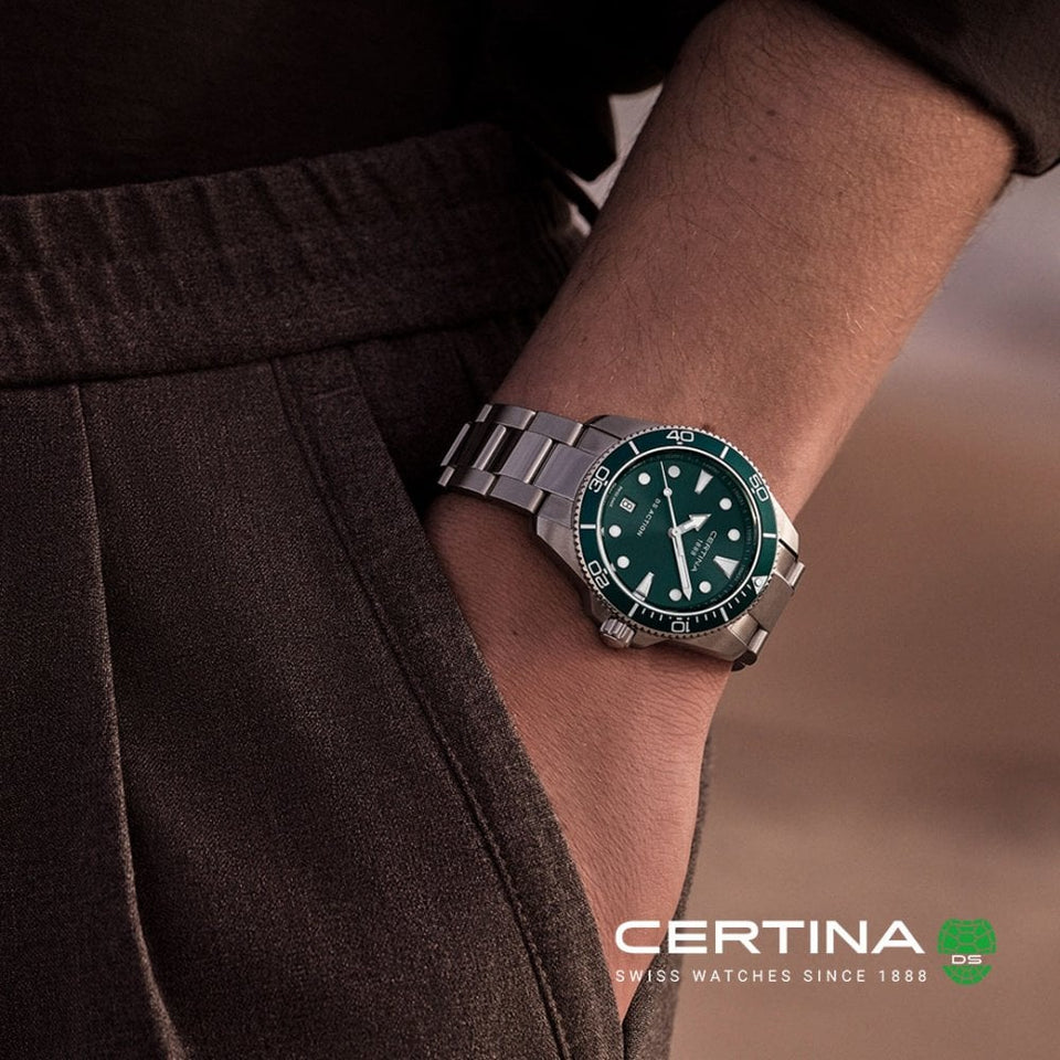 Certina Men's DS Action 40mm Green Dial Quartz Watch