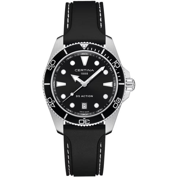 Certina Men's DS Action 40mm Rubber Strap Quartz Watch