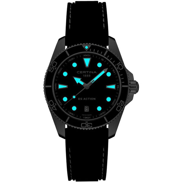 Certina Men's DS Action 40mm Rubber Strap Quartz Watch