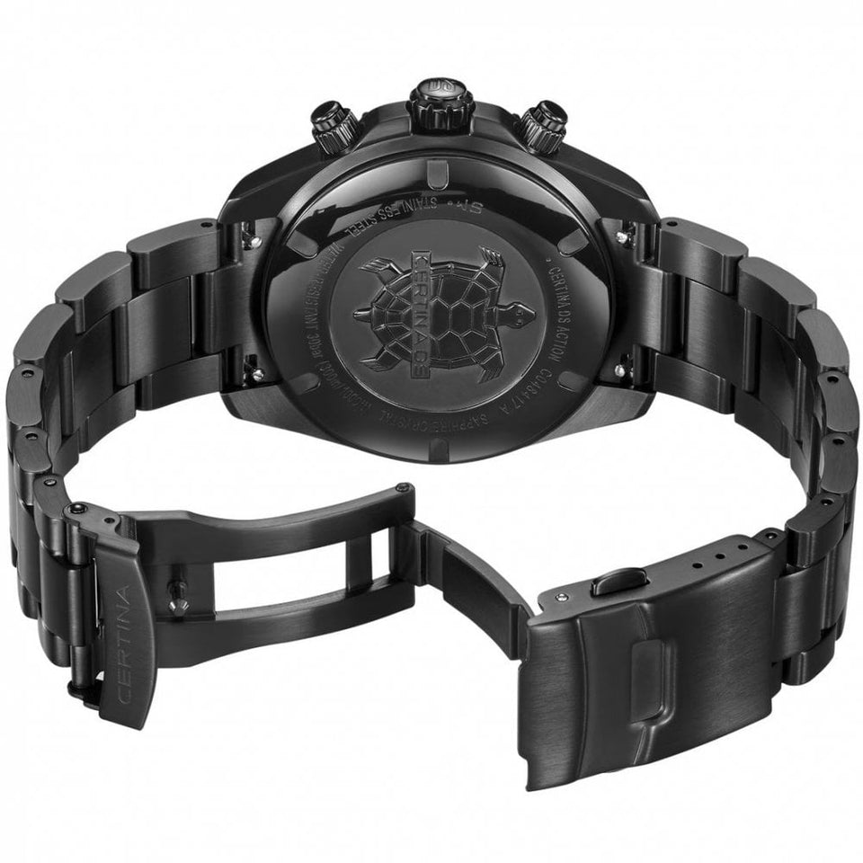 Certina Men's DS Action Chronograph Black Carbon Watch