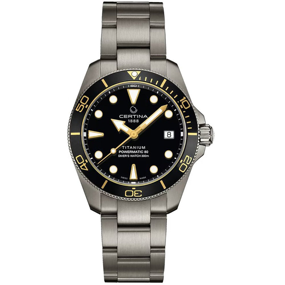 Certina Men's DS Action Diver 38mm Powermatic 80 Titanium Watch