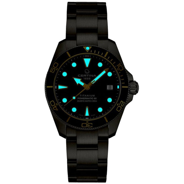 Certina Men's DS Action Diver 38mm Powermatic 80 Titanium Watch