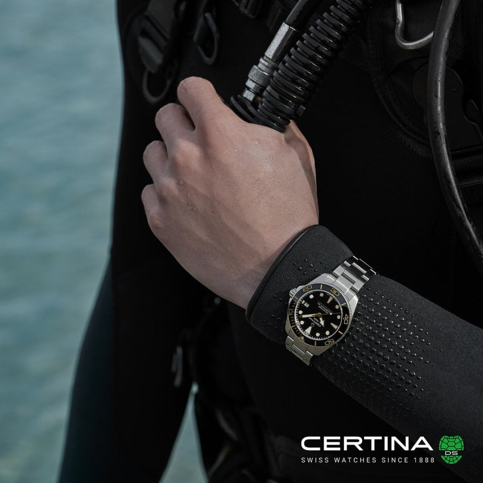 Certina Men's DS Action Diver 40.5mm Black Dial Diver's Watch Watch