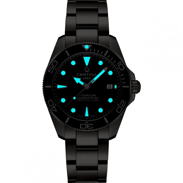Certina Men's DS Action Diver 40.5mm Titanium Blue Dial Diver's Watch