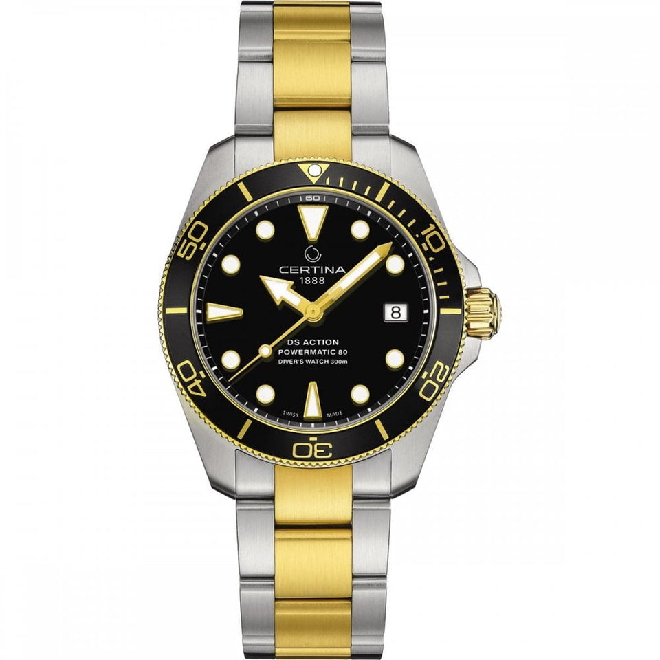 Certina Men's DS ACTION Diver Two Tone Automatic Watch | 38mm