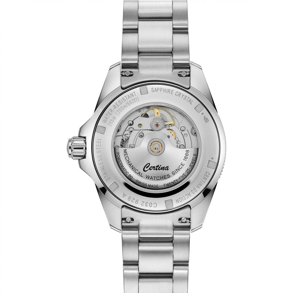 Certina Men's DS ACTION GMT Powermatic 80 Black Dial Watch
