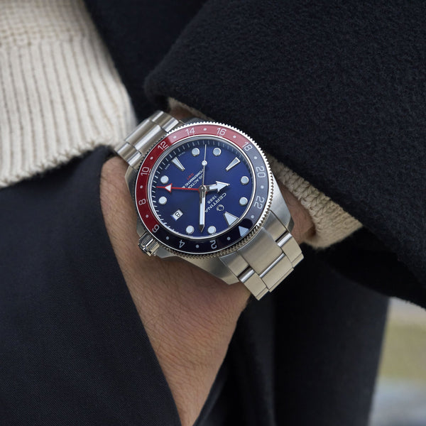 Certina Men's DS ACTION GMT Powermatic 80 Blue Dial Watch