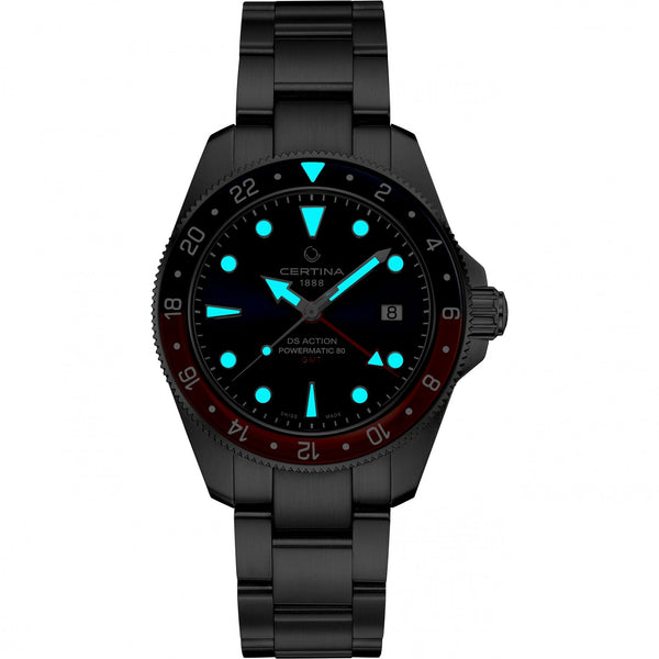 Certina Men's DS ACTION GMT Powermatic 80 Blue Dial Watch