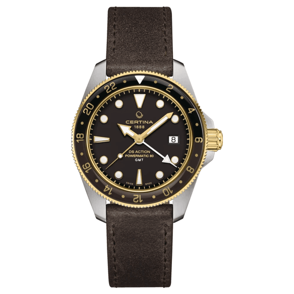 Certina Men's DS ACTION Gmt Powermatic 80 Brown Dial Watch