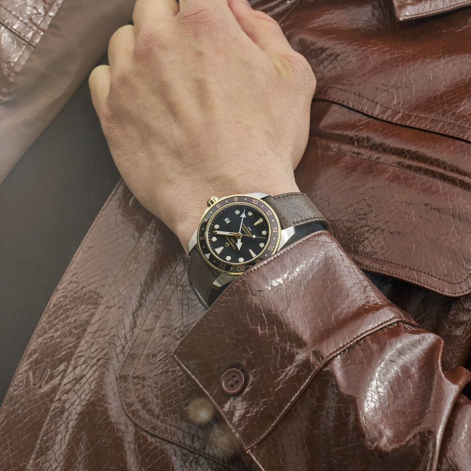 Certina Men's DS ACTION Gmt Powermatic 80 Brown Dial Watch