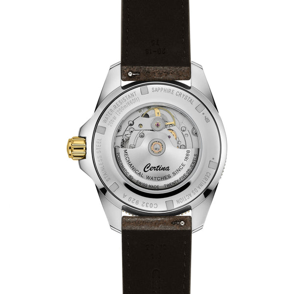 Certina Men's DS ACTION Gmt Powermatic 80 Brown Dial Watch
