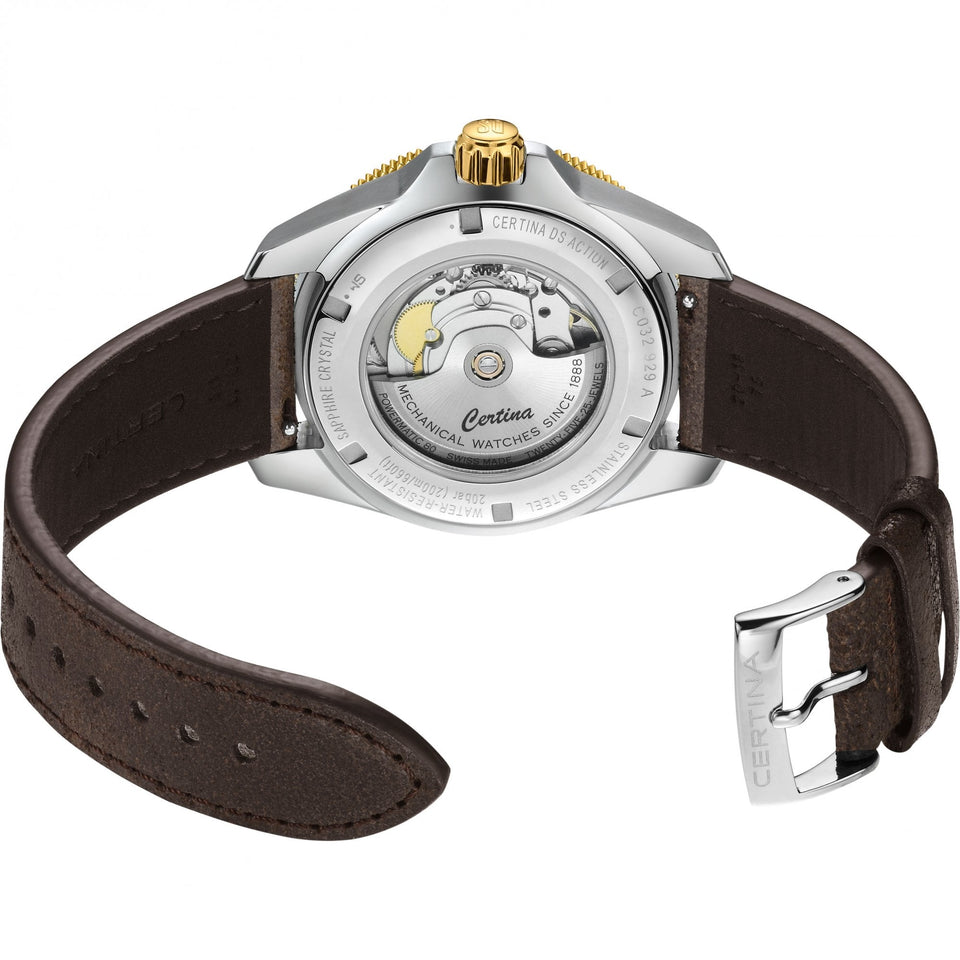 Certina Men's DS ACTION Gmt Powermatic 80 Brown Dial Watch
