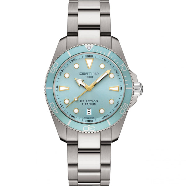 Certina Men's DS Action Titanium Light Blue Quartz Watch