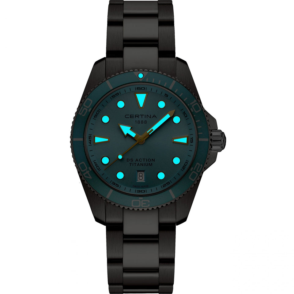 Certina Men's DS Action Titanium Light Blue Quartz Watch
