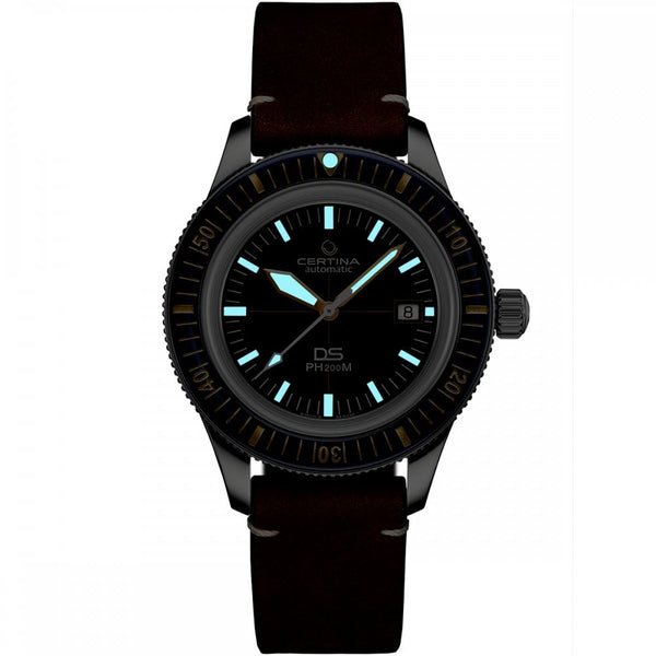 Certina Men's DS PH200M Powermatic 80 Brown Strap Watch