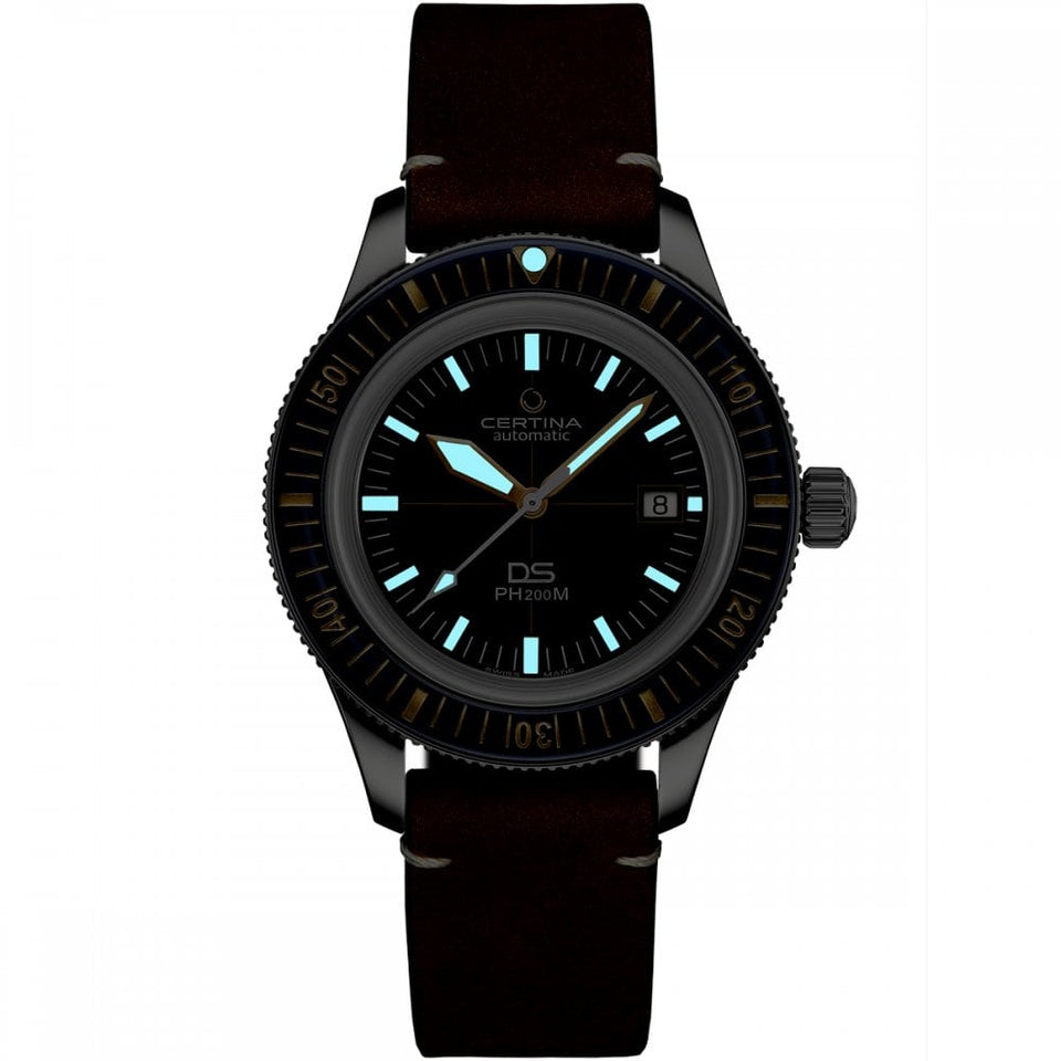 Certina Men's DS PH200M Powermatic 80 Brown Strap Watch