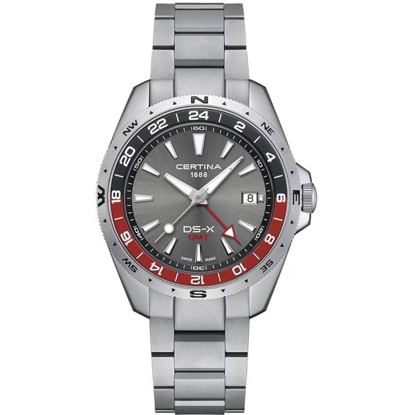 Certina Men's DS-X GMT Steel Quartz Watch