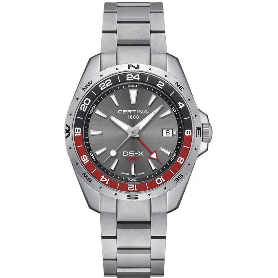 Certina Men's DS-X GMT Steel Quartz Watch