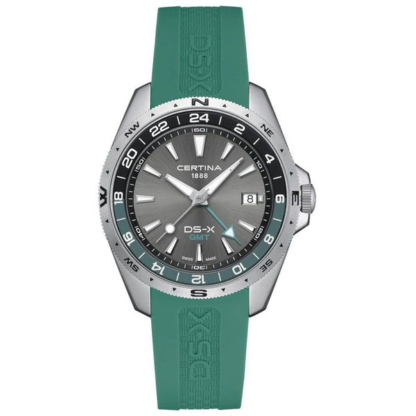 Certina Men's DS-X GMT Teal Strap Quartz Watch