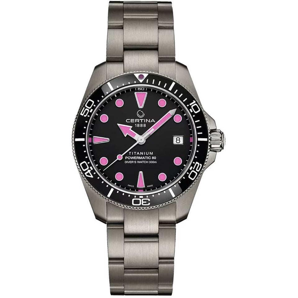 Certina Titanium DS Action Diver 38mm 'Flamingo Effect' Watch
