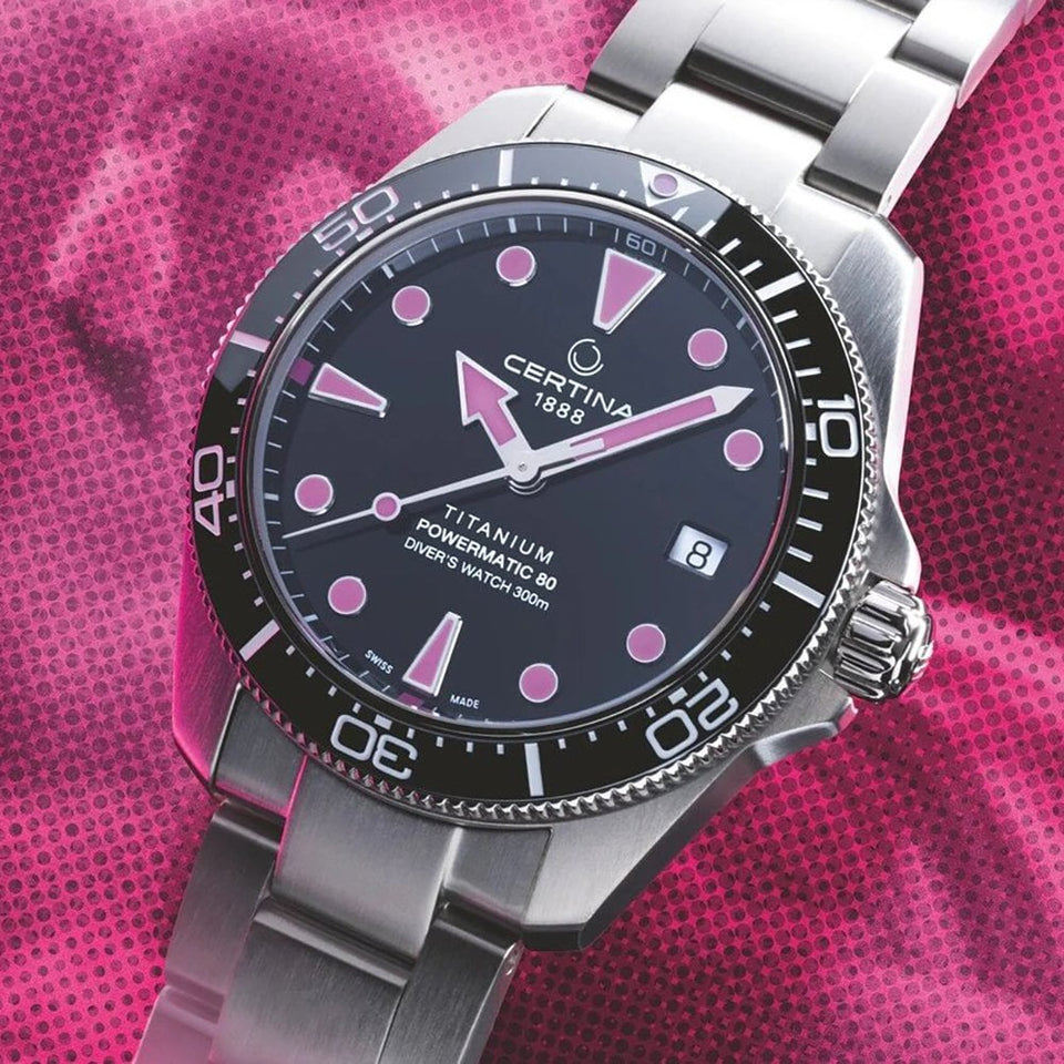 Certina Titanium DS Action Diver 38mm 'Flamingo Effect' Watch