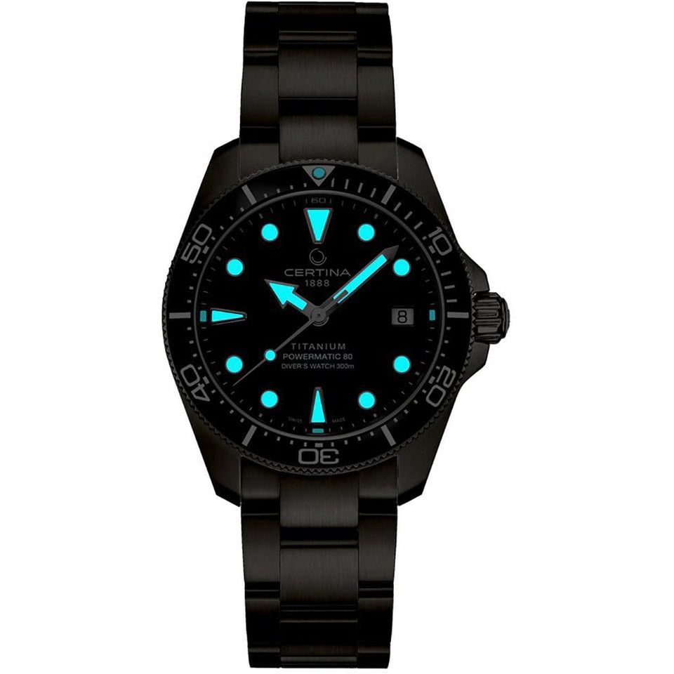 Certina Titanium DS Action Diver 38mm 'Flamingo Effect' Watch