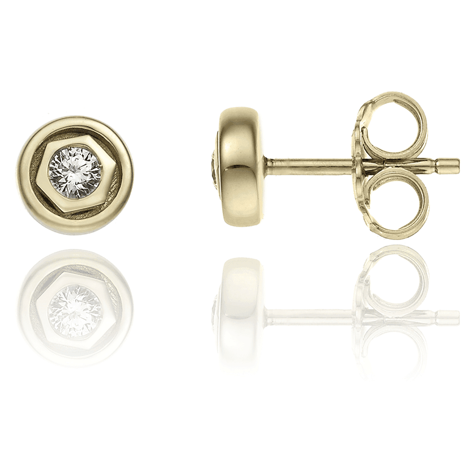 Chimento Armillas Be Mine 18ct Gold Diamond Earrings