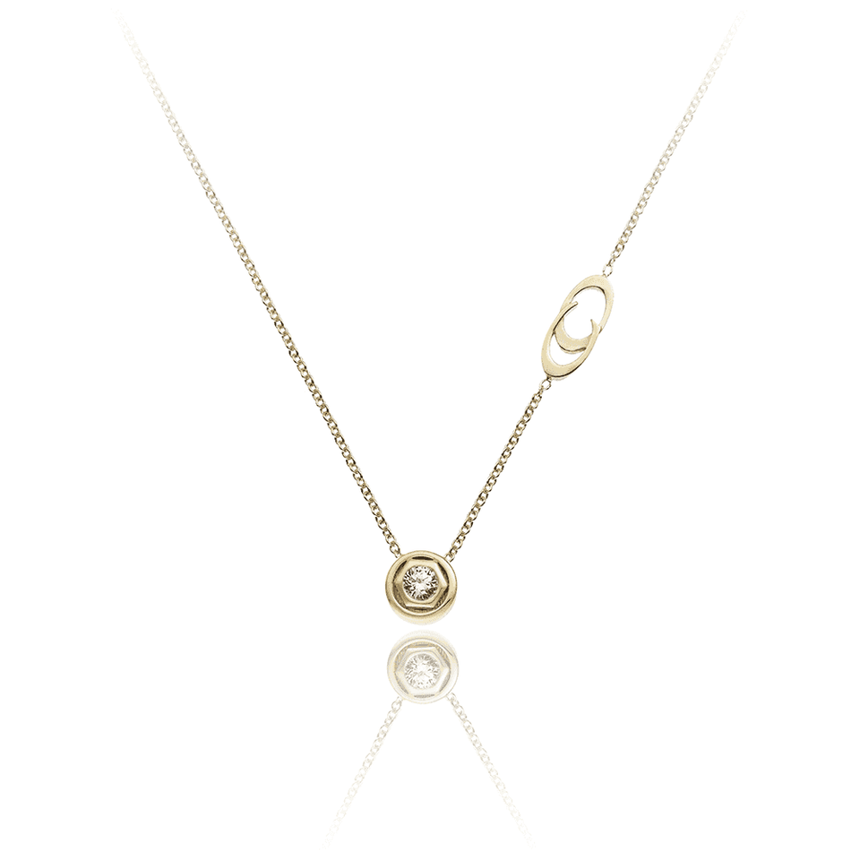 Chimento Armillas Be Mine 18ct Yellow Gold Diamond Necklace