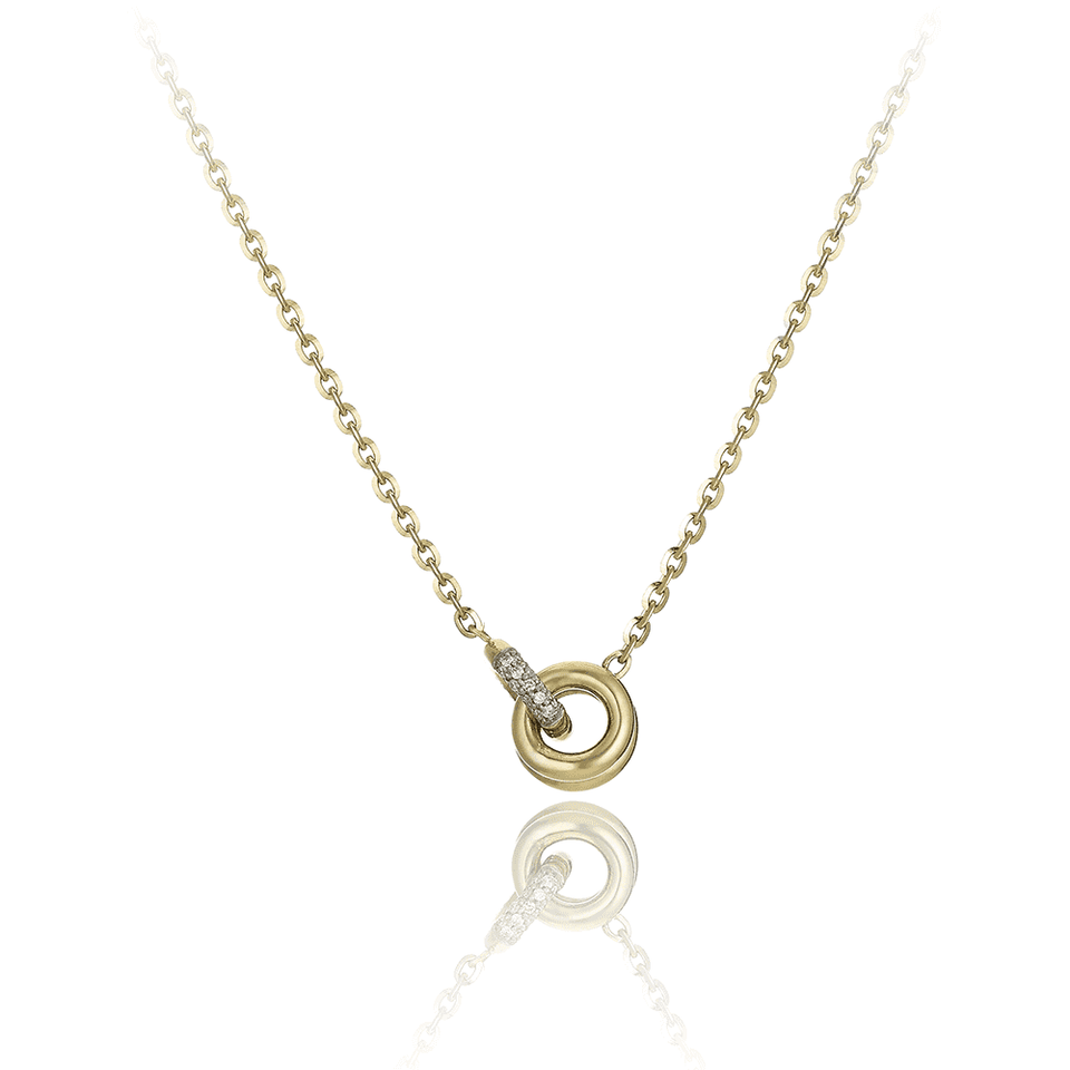 Chimento Bamboo Pure 18ct Yellow Gold and Diamond Necklace