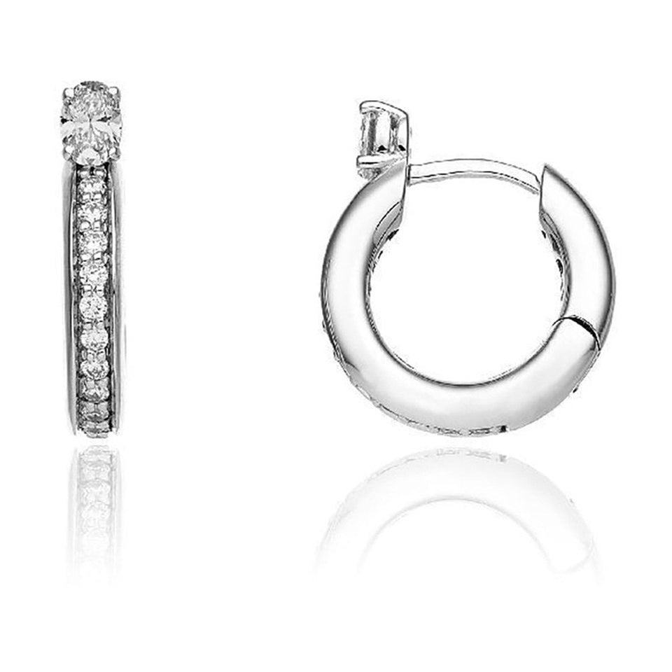Chimento Forever Stack Me Mini Hoop Diamond Earrings