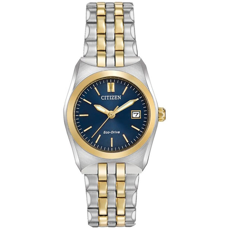 Citizen Ladies Corso Blue Dial Two Tone Watch