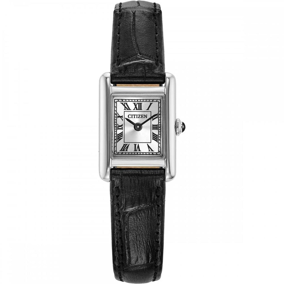 Citizen Ladies Fio Roma Black Leather Strap Watch