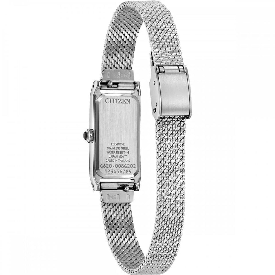 Citizen Ladies Fio White Dial Mesh Bracelet Watch