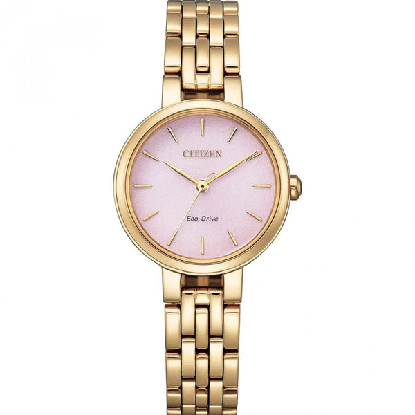 Citizen Ladies L Silhouette Pink Dial Rose Gold Toned Bracelet Watch