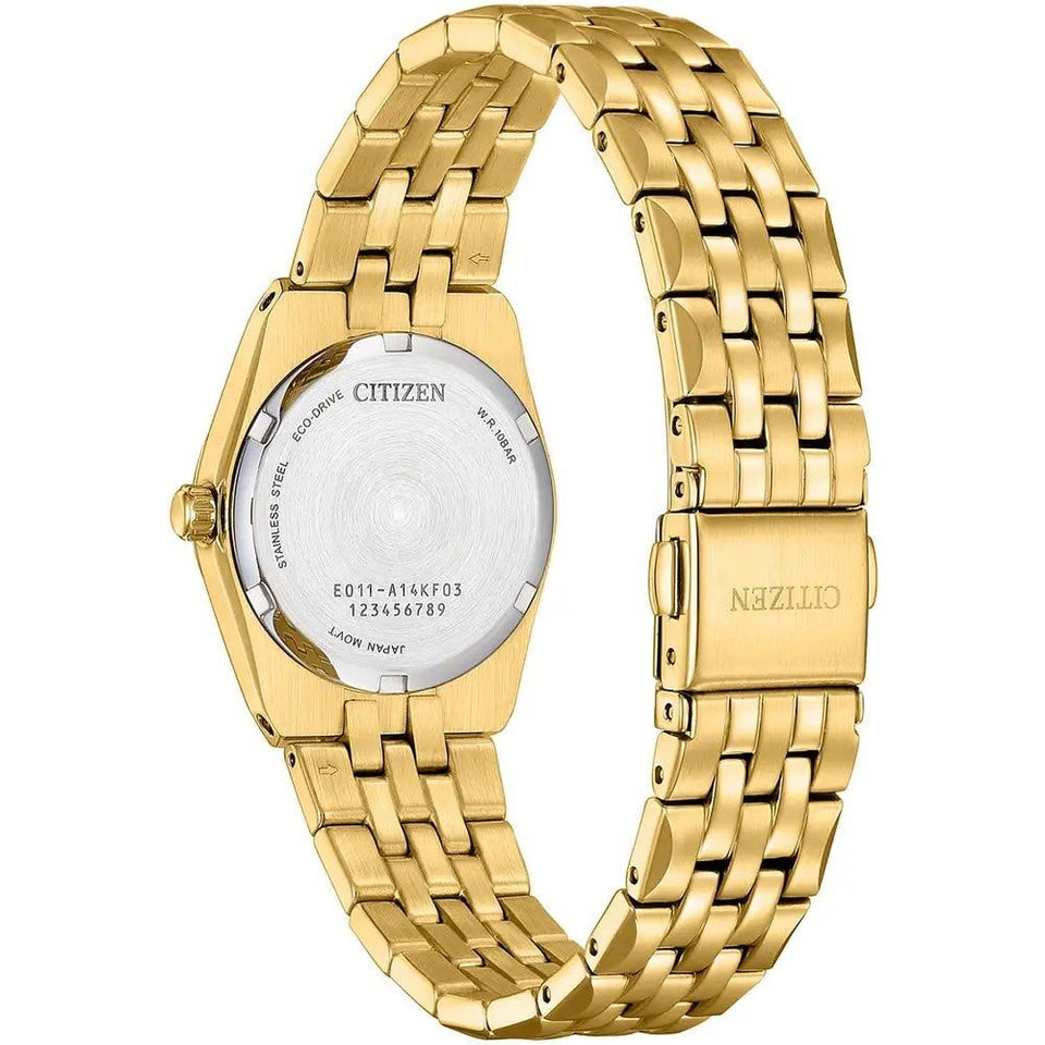 Citizen Ladies Mother Of Pearl Gold Toned Bracelet