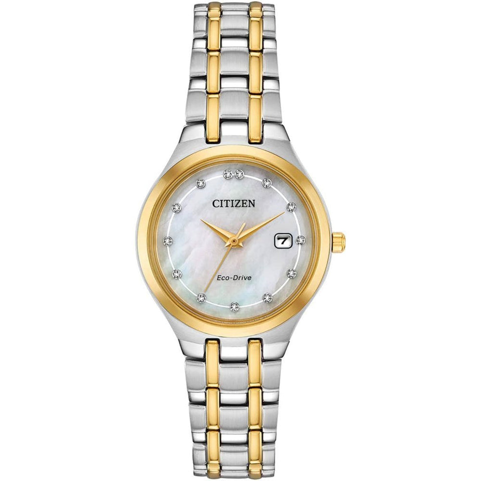 Citizen Ladies Silhouette Diamond Mother Of Pearl Dial Watch