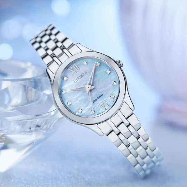 Citizen Ladies Silhouette Diamond Mother Of Pearl Watch