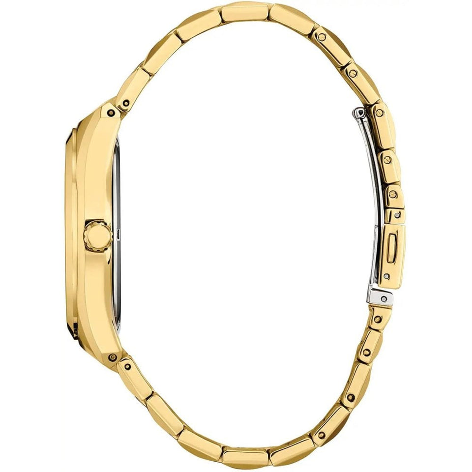 Citizen Men's Black Dial Gold Plated Bracelet Watch