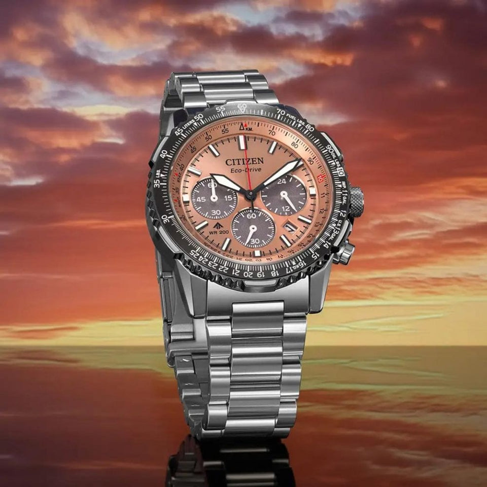 Citizen Men's Promaster Air Navihawk Salmon Dial Bracelet Watch
