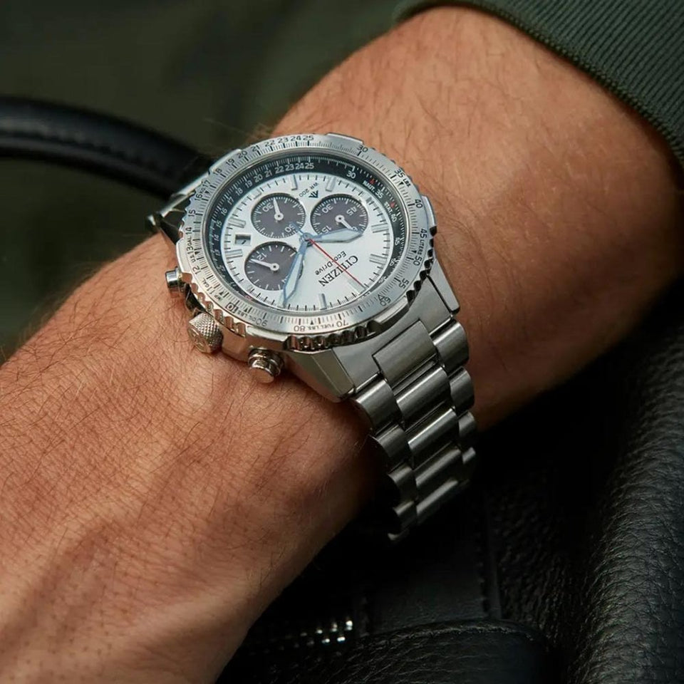 Citizen Men's Promaster Air Navihawk Silver Dial Bracelet Watch