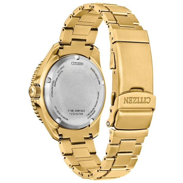 Citizen Men's Promaster Diver Green Dial Gold Toned Watch